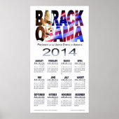 2014 Barack Obama Cutout Calendar | wit Poster (Voorkant)