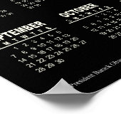 2014 Barack Obama Cutout Calendar | zwart Poster (Hoek)