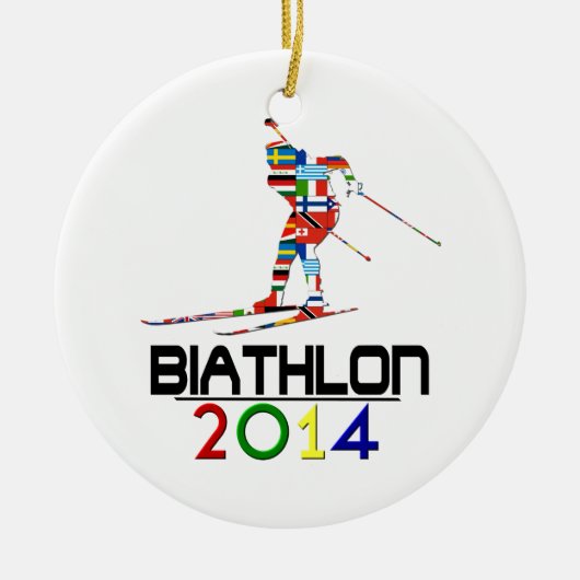 2014: Biathlon Keramisch Ornament (Voorkant)