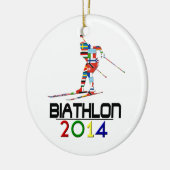 2014: Biathlon Keramisch Ornament (Links)