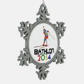 2014: Biathlon Tin Sneeuwvlok Ornament (Links)