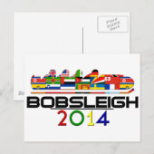 2014: Bobsled Briefkaart (Voorkant / Achterkant)