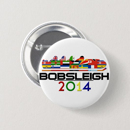 2014: Bobsled Ronde Button 5,7 Cm (Voorkant /achterkant)