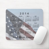 2014 Calendar God Bless America Muismat (Met muis)