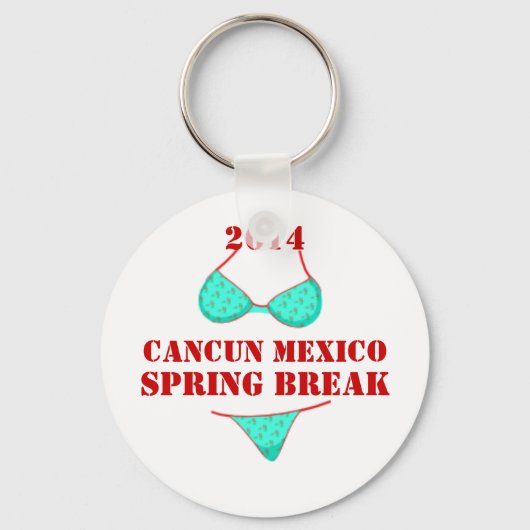 2014 Cancun Mexico Spring Break Souvenir Sleutelha Sleutelhanger (Voorkant)