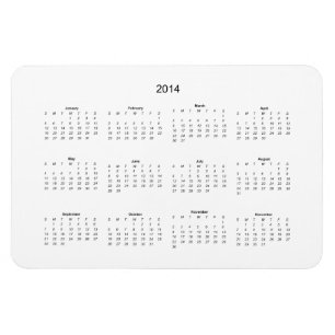 2014 Creëer IT Zelf Kalender Magneet