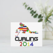 2014: Curling Briefkaart (Staand voorkant)
