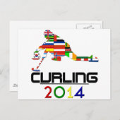 2014: Curling Briefkaart (Voorkant / Achterkant)