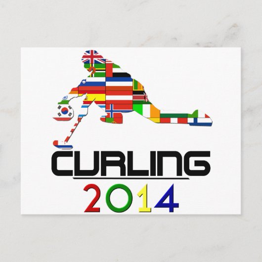 2014: Curling Briefkaart (Voorkant)