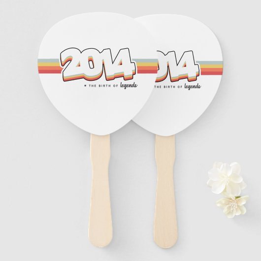 2014 De geboorte van legenden Handwaaier (Voorkant en achterkant)