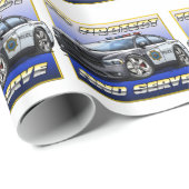 2014 Dodge Charger Police Car. 1 Cadeaupapier (Rol Hoek)