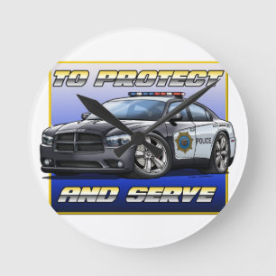 2014 Dodge Charger Police Car. 1 Ronde Klok