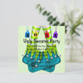 2014 Elf Shoes Ugly Sweater Holiday Party Invite Kaart (Staand voorkant)