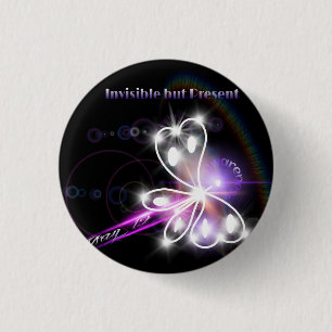 2014 Fibromyalgia Awareness Butterfly Ronde Button 3,2 Cm