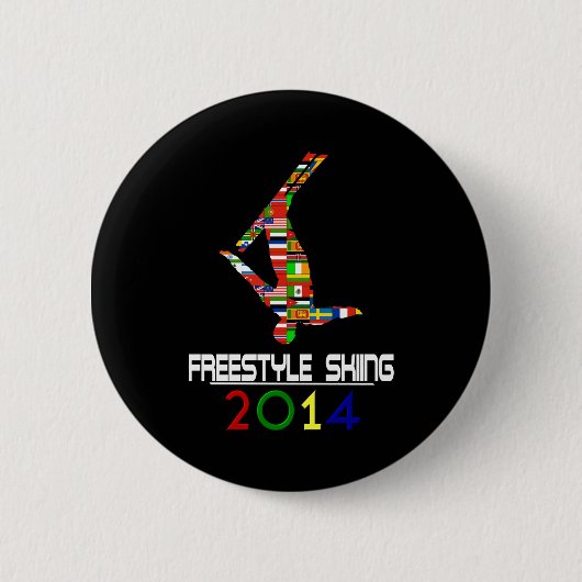 2014: Freestyle Skiing Ronde Button 5,7 Cm (Voorkant)