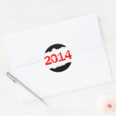 2014 (gescheurd papier) ronde sticker (Envelop)