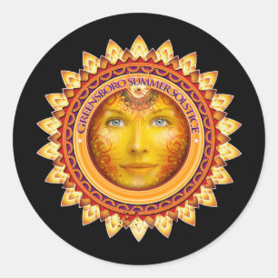 2014 Greensboro Zomerzonnewende Festival Souvenir Ronde Sticker