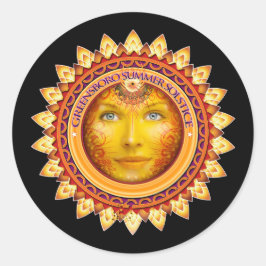 2014 Greensboro Zomerzonnewende Festival Souvenir Ronde Sticker