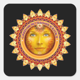 2014 Greensboro Zomerzonnewende Festival Souvenir Vierkante Sticker