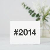 2014 Hashtag 11 Verjaardag Jubileum Briefkaart (Staand voorkant)