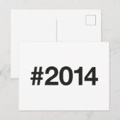 2014 Hashtag 11 Verjaardag Jubileum Briefkaart (Voorkant / Achterkant)