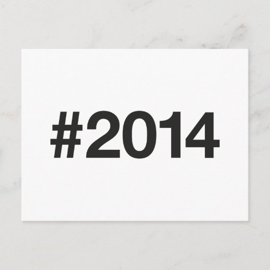 2014 Hashtag 11 Verjaardag Jubileum Briefkaart (Voorkant)