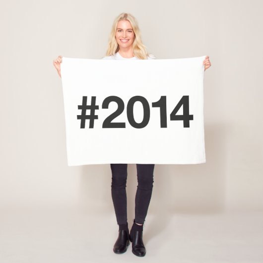 2014 Hashtag 11 Verjaardag Jubileum Fleece Deken (In situ)