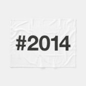 2014 Hashtag 11 Verjaardag Jubileum Fleece Deken (Voorkant (Horizontaal))