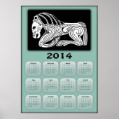 2014 Jaar van het Paard kalender met Scythisch paa Poster (Voorkant)