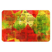 2014 Kalender Kleurrijke bladeren Magneet (Horizontaal)