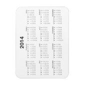 2014 Kalender Koelkast Magneet (Verticaal)