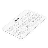 2014 Kalender Koelkast Magneet (Linkerzijde)