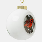 2014 Kardinaal sierlijk Keramische Bal Ornament (Links)