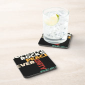 2014 Love Rocks Peace Art Print Bier Onderzetter (Rechterzijde)