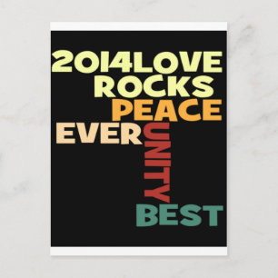 2014 Love Rocks Peace Art Print Briefkaart