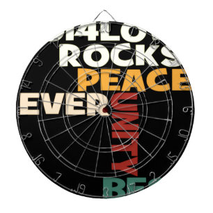 2014 Love Rocks Peace Art Print Dartbord