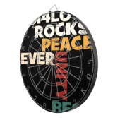 2014 Love Rocks Peace Art Print Dartbord (Voorkant Rechts)