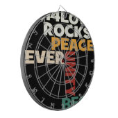 2014 Love Rocks Peace Art Print Dartbord (Voorkant Links)