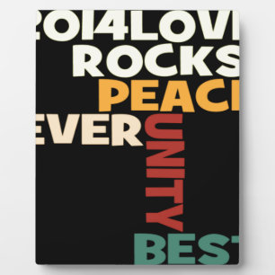 2014 Love Rocks Peace Art Print Fotoplaat