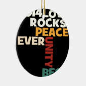 2014 Love Rocks Peace Art Print Keramisch Ornament (Rechts)