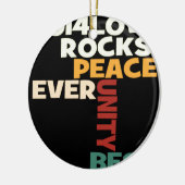 2014 Love Rocks Peace Art Print Keramisch Ornament (Links)