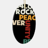 2014 Love Rocks Peace Art Print Keramisch Ornament (Rechts)