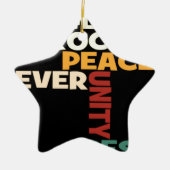 2014 Love Rocks Peace Art Print Keramisch Ornament (Voorkant)