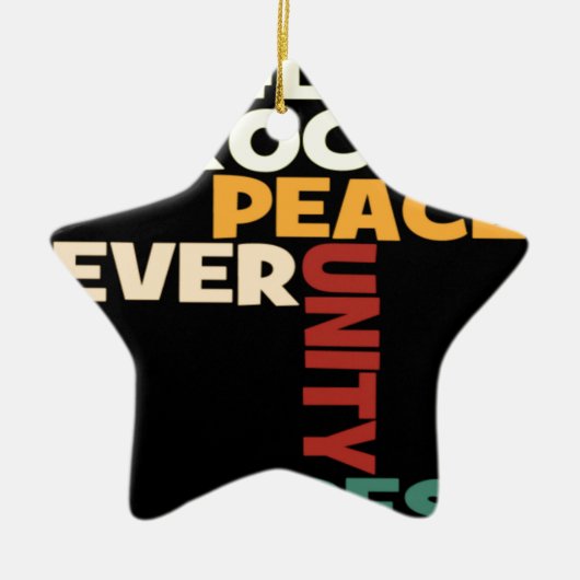 2014 Love Rocks Peace Art Print Keramisch Ornament (Voorkant)