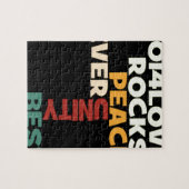 2014 Love Rocks Peace Art Print Legpuzzel (Horizontaal)