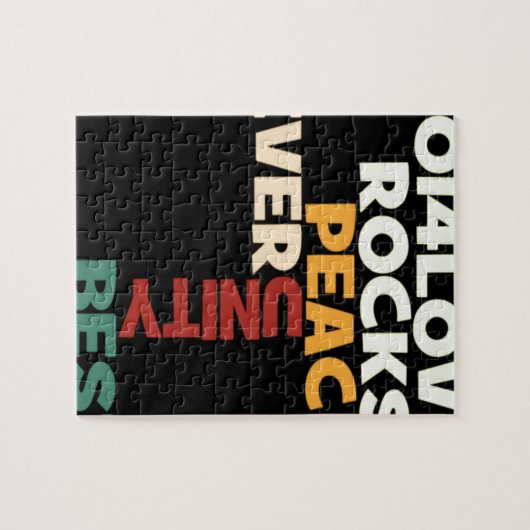 2014 Love Rocks Peace Art Print Legpuzzel (Horizontaal)