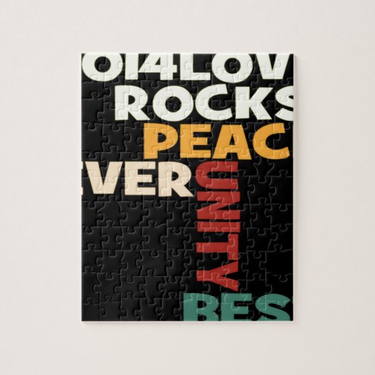 2014 Love Rocks Peace Art Print Legpuzzel (Verticaal)