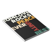 2014 Love Rocks Peace Art Print Notitieblok (Schuin)