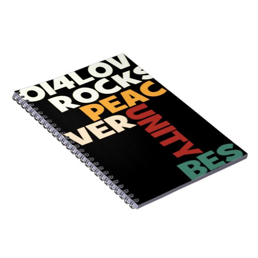 2014 Love Rocks Peace Art Print Notitieboek (Rechterzijde)