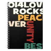 2014 Love Rocks Peace Art Print Notitieboek (Voorkant)